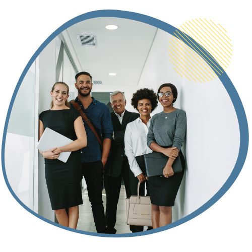 A diverse group of professionals in a professional association.